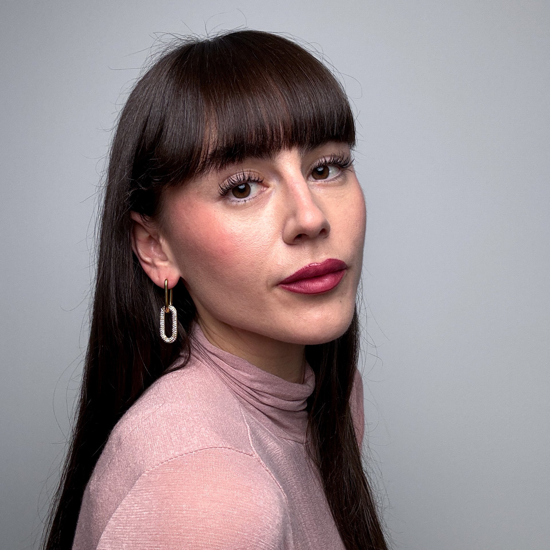 Orecchini Zirconia - Double Hoops