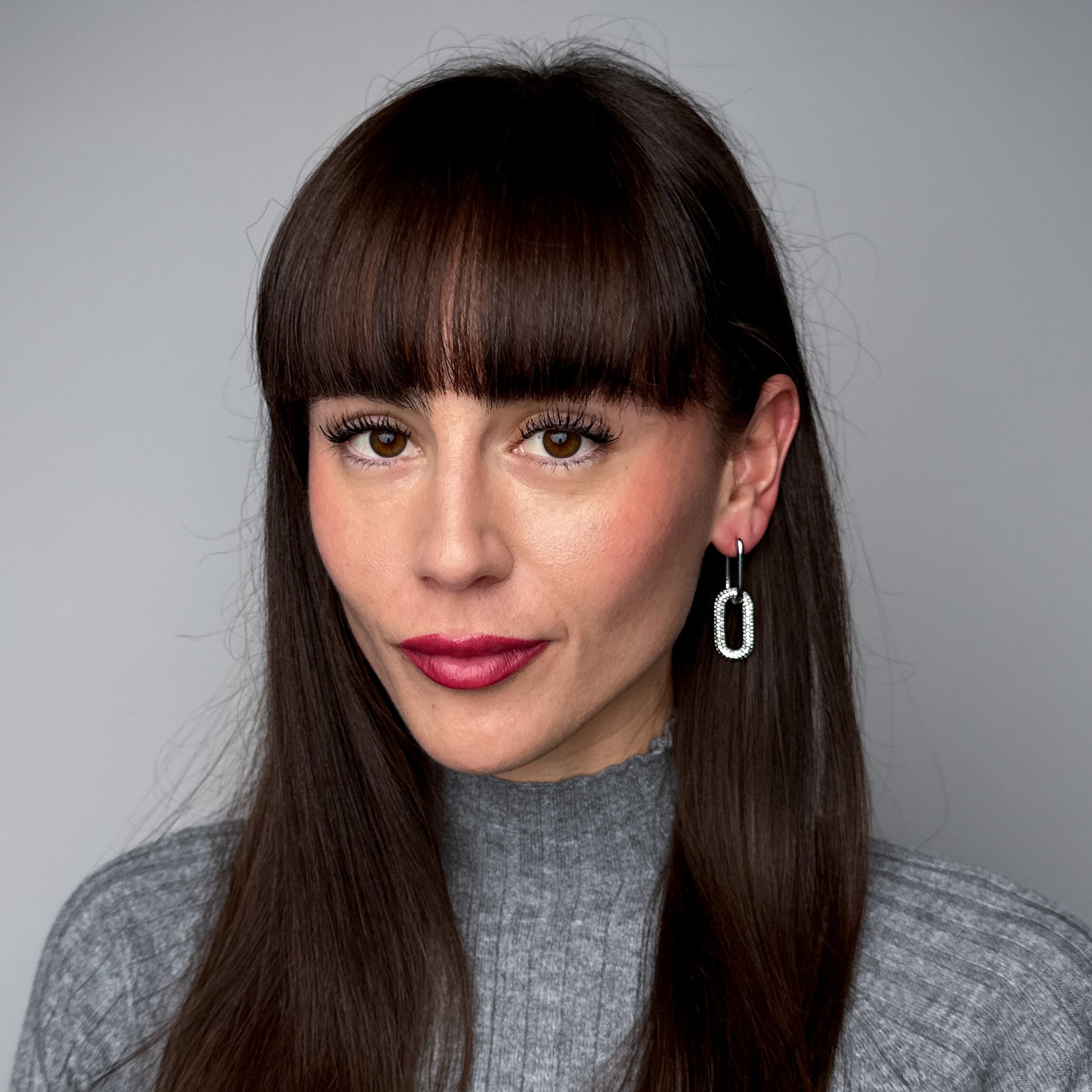 Orecchini Zirconia - Double Hoops