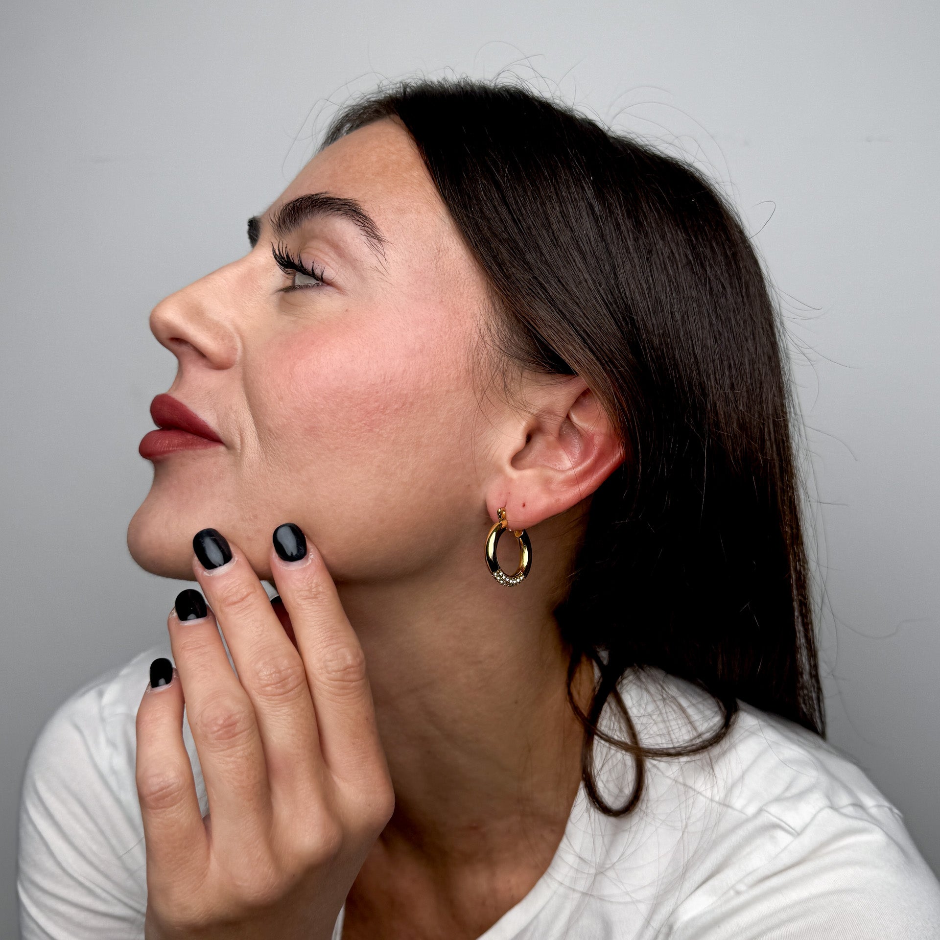 Orecchini Zirconia Hoops Valery