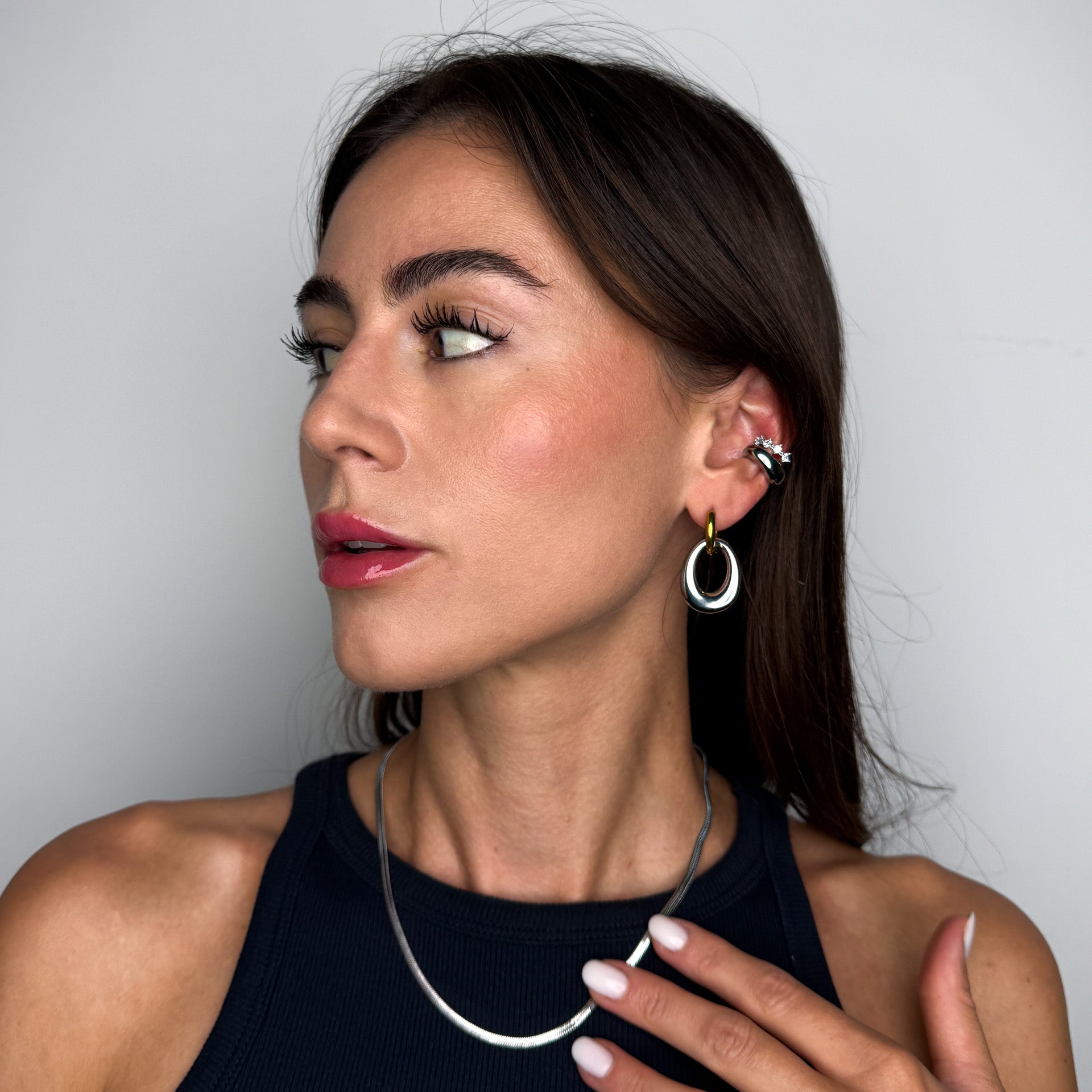 Orecchini Double Hoops