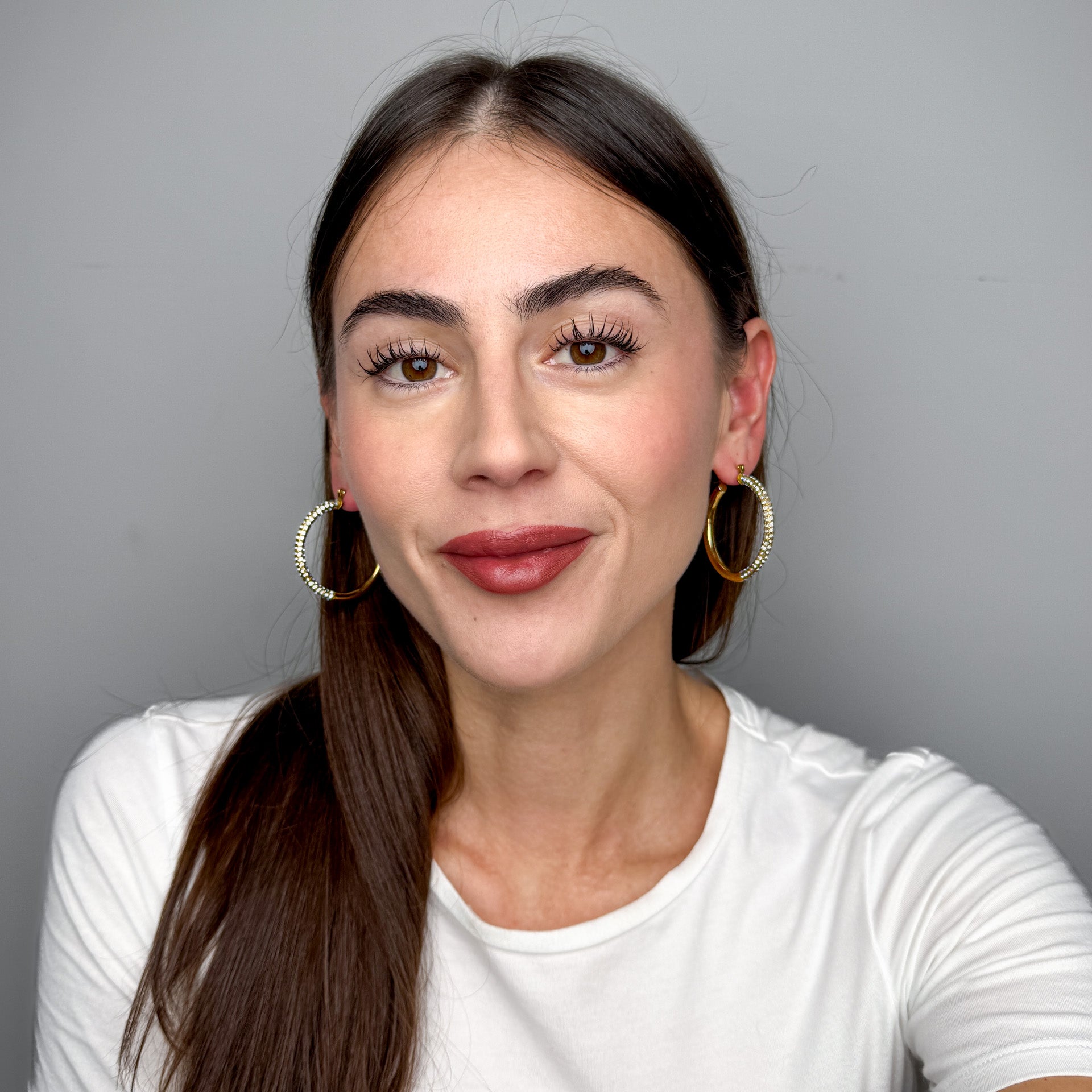 Orecchini Zirconia Hoops - Grandi