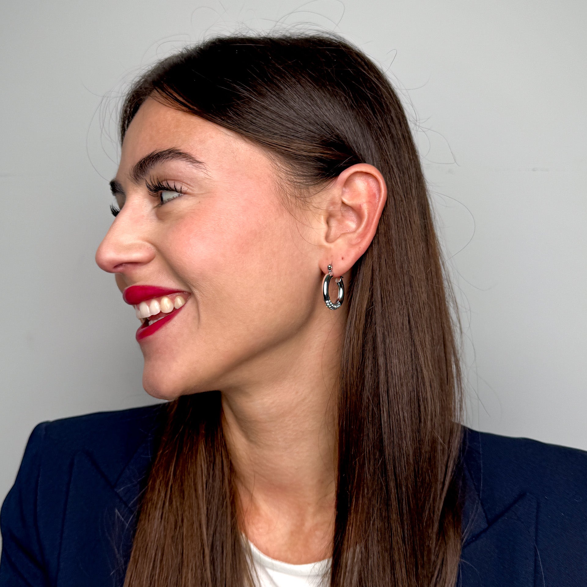 Orecchini Zirconia Hoops Valery
