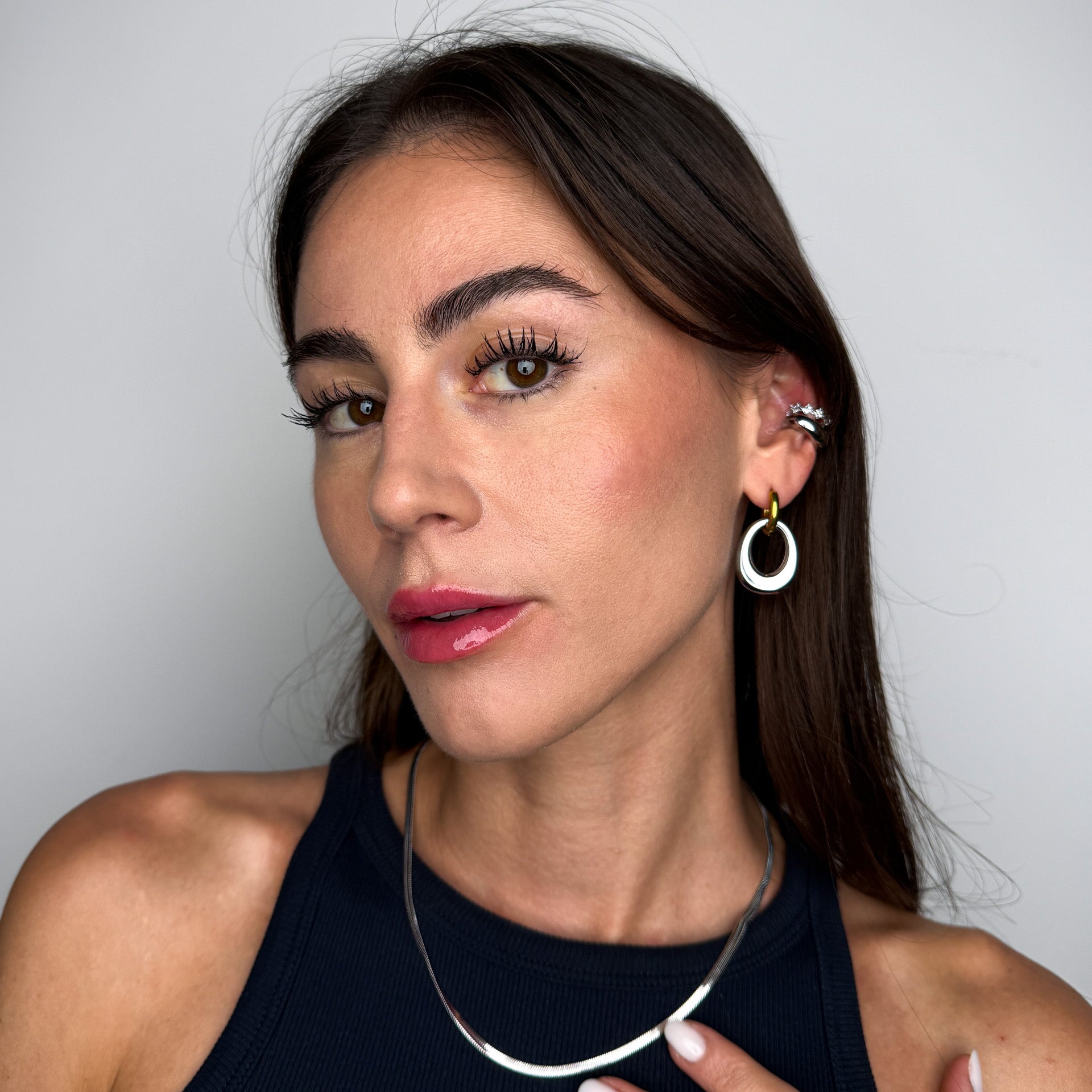 Orecchini Double Hoops