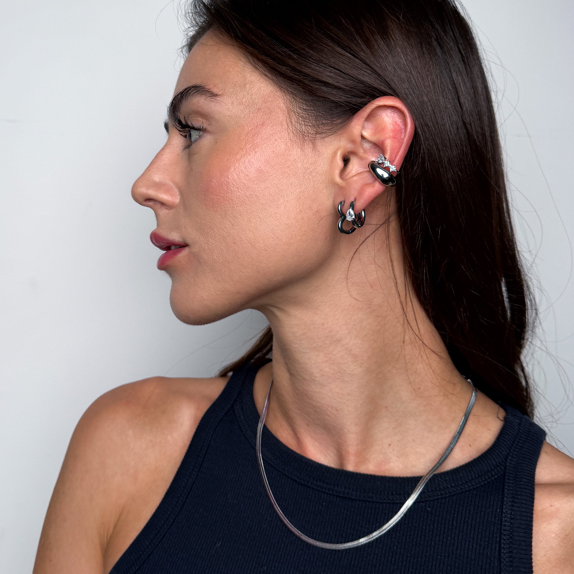 Set Cuori Hoops - Zirconia Hoops