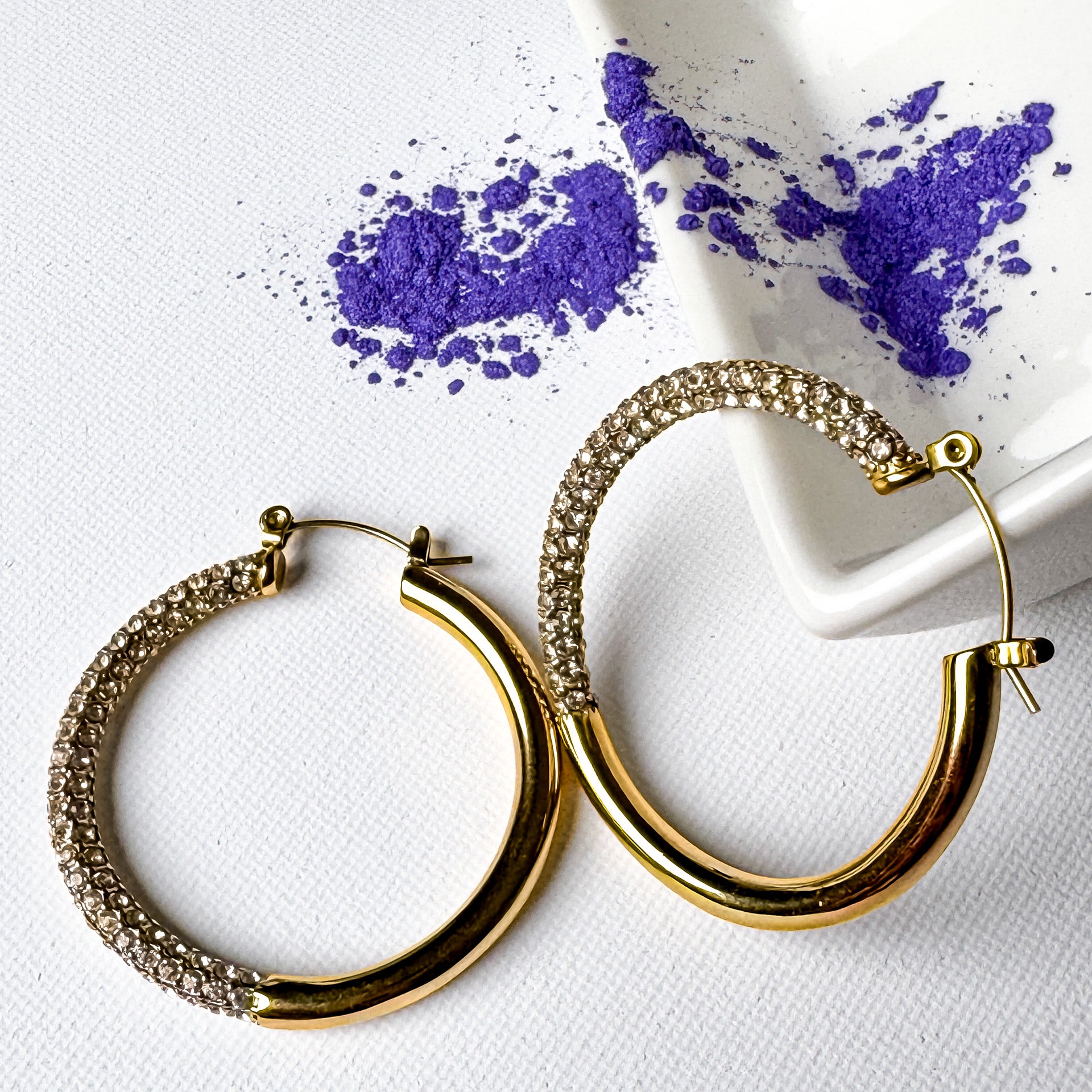 Orecchini Zirconia Hoops - Grandi